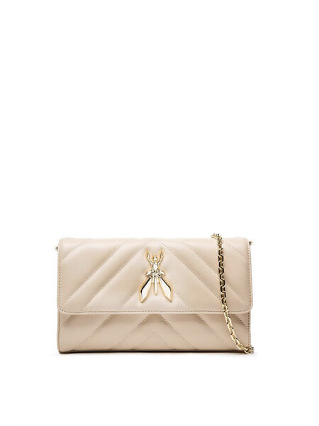 PATRIZIA PEPE Patrizia Pepe FLY bag met gouden logo Beige / Nude