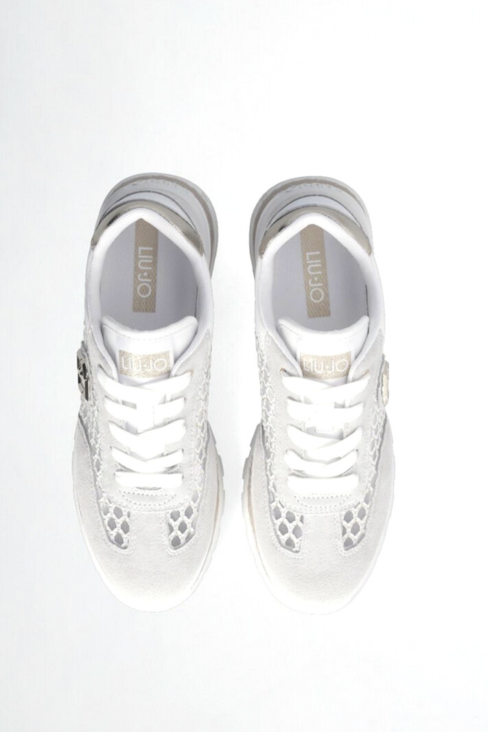 LIU JO Liu Jo Amazing 23 sneaker semi-transparent and text on sole gold with White