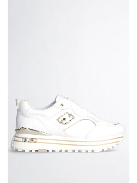 LIU JO Liu Jo Maxi Wonder 73 sneaker with gold logo White