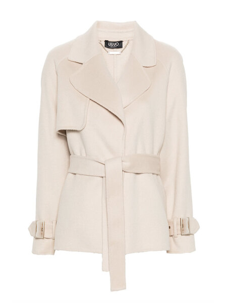 LIU JO Liu jo summer wool len jacket in soft Beige including waistband Beige