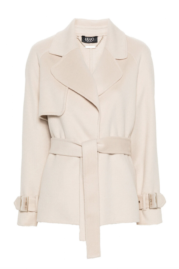 LIU JO Liu jo summer wool len jacket in soft Beige including waistband Beige