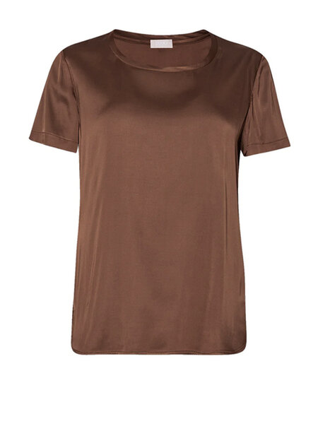 LIU JO Liu Jo top satin strech top Brown