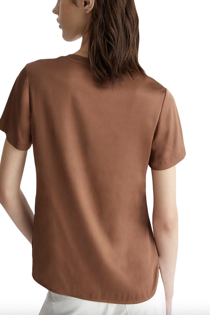 LIU JO Liu Jo top satin strech top Brown