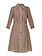 LIU JO Liu Jo dress with gold buttons and logo print in Beige / Brown