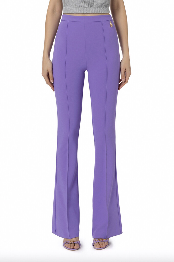 ELISABETTA FRANCHI Elisabetta Franchi flaired pantalon Iris / Paars