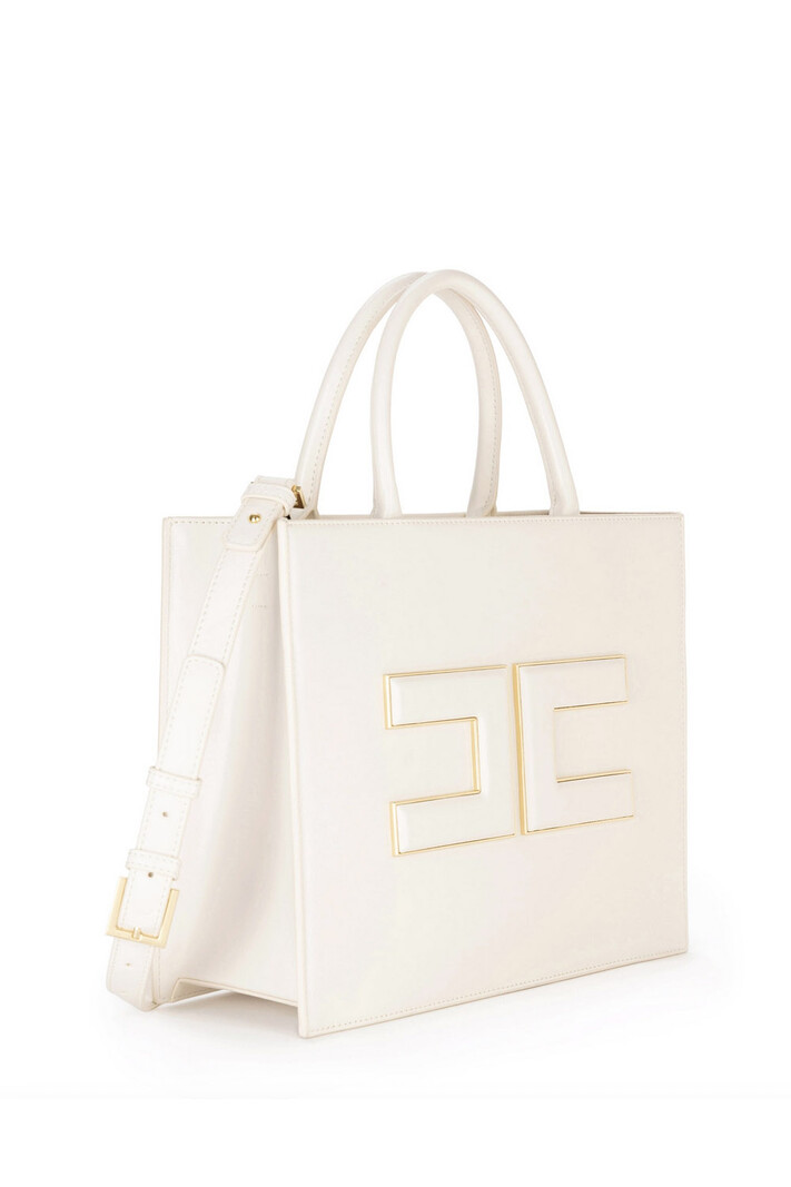 ELISABETTA FRANCHI Elisabetta Franchi middelgrote shopper burro / room Wit