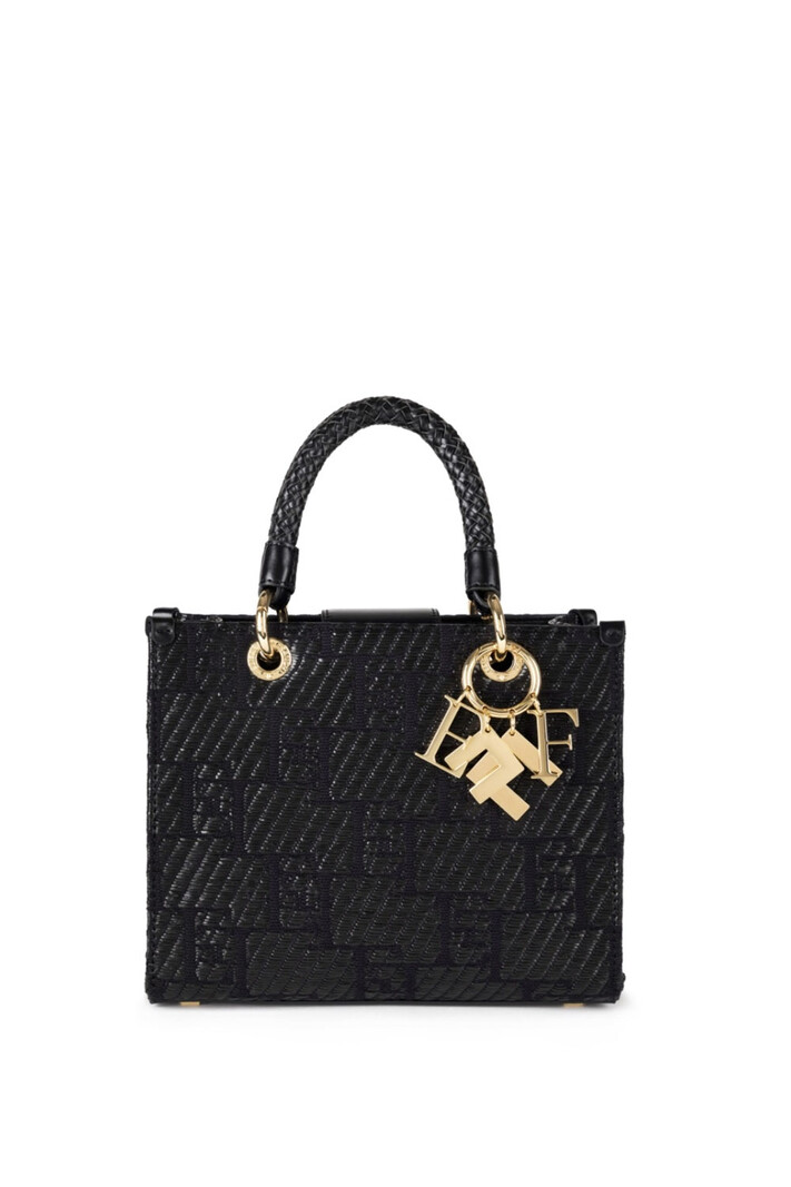 ELISABETTA FRANCHI Elisabetta Franchi small fabric shopper with charms / Charms Black