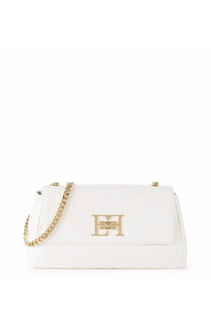 ELISABETTA FRANCHI Elisabetta Franchi bag in jacquard fabric Avorio / White