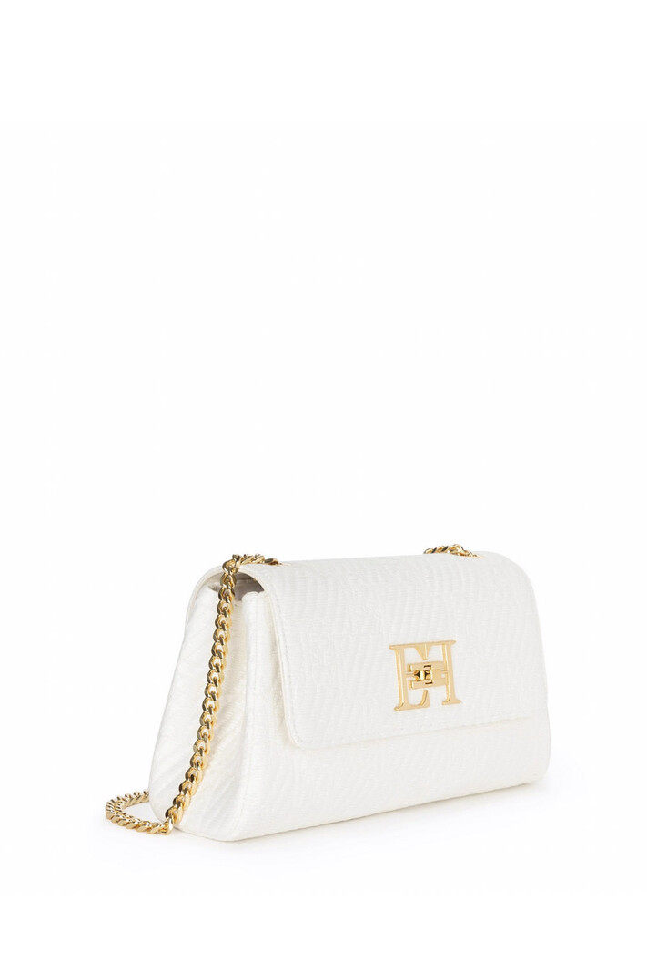 ELISABETTA FRANCHI Elisabetta Franchi bag in jacquard fabric Avorio / White