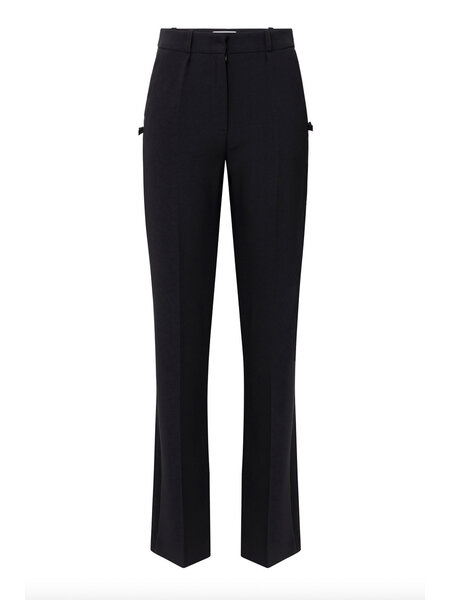 ELISABETTA FRANCHI Elisabetta Franchi loose-fitting pants with logo at pocket Black