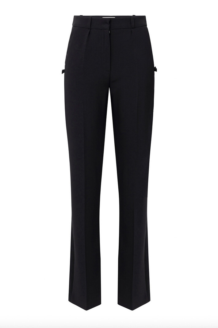 ELISABETTA FRANCHI Elisabetta Franchi loose-fitting pants with logo at pocket Black