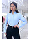 XACUS Xacus Woman / Dames Active blouse Sara - Italiaans Slim Fit - licht blauw