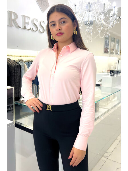 XACUS Xacus Woman / Women's Active blouse Sara - Italian Slim Fit - light pink