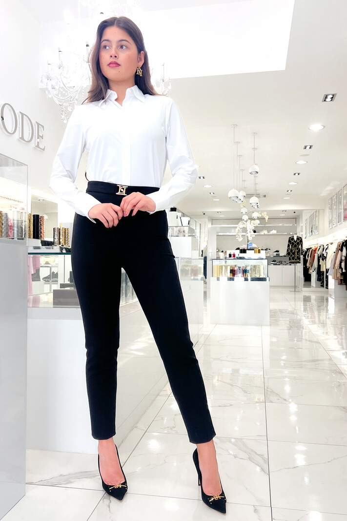 XACUS Xacus Woman / Women's Active blouse Sara - Italian Slim Fit - White