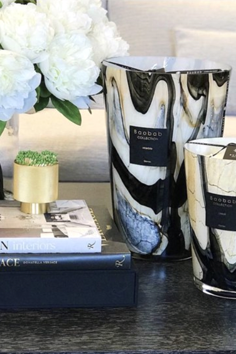 BAOBAB COLLECTION Baobab collection geurkaars Stones Marble Max 35 (35 cm)