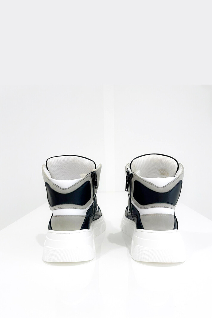DSQUARED2 Dsquared2 high sneakers grijs wit Zwart. ( maat 40 is een maat 39 +40)