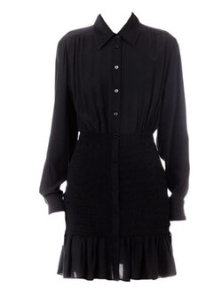 LIU JO Liu Jo fitted dress with strech elastic at bottom Black
