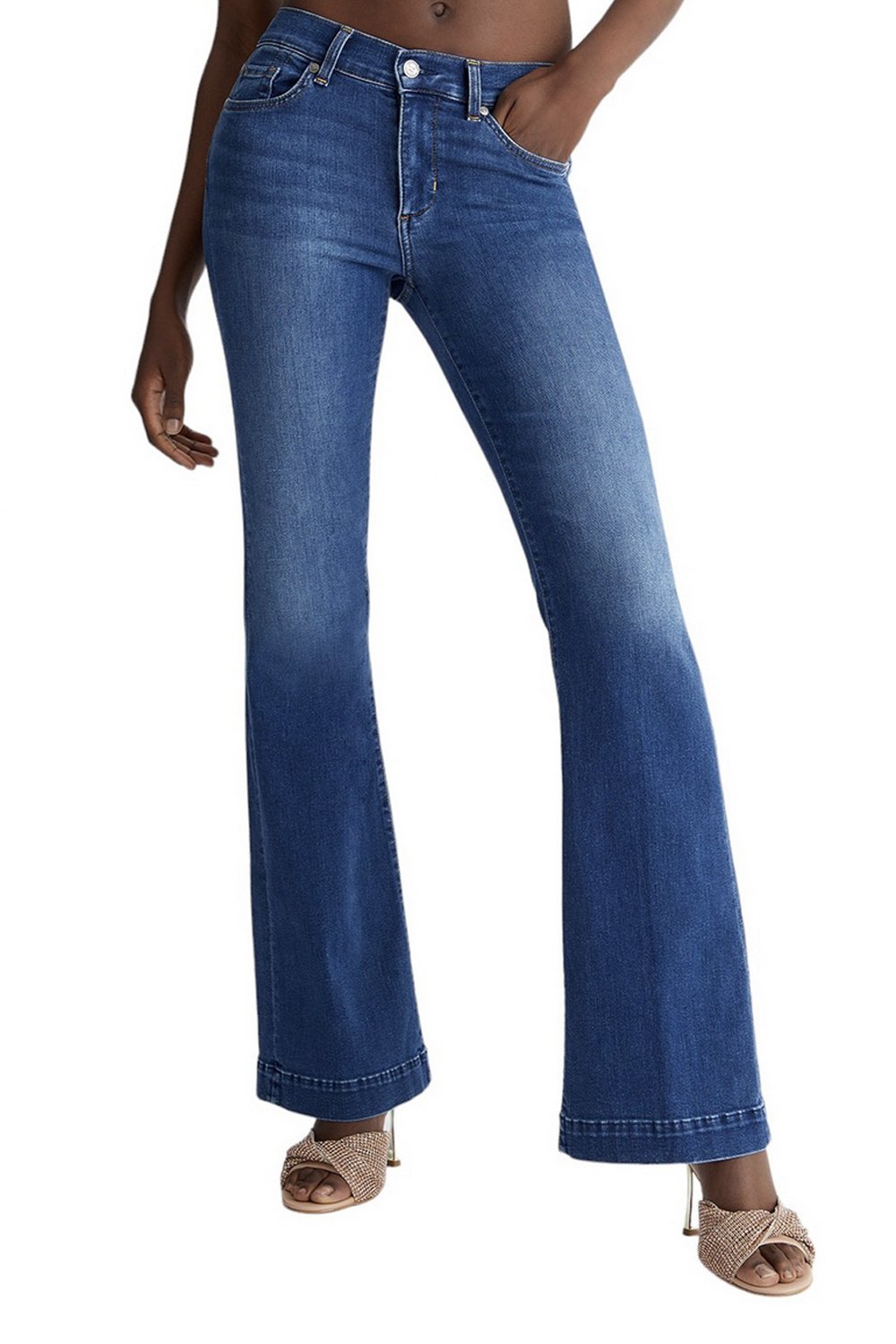 LIU JO Liu Jo flaired jeans met strass steentjes op achterzakken