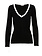 LIU JO Liu Jo V neck long sleeve top Black