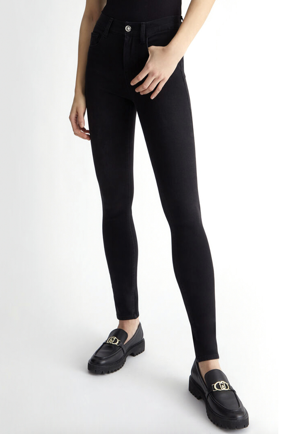 LIU JO Liu Jo stretch jeans denim black Amazing Zwart