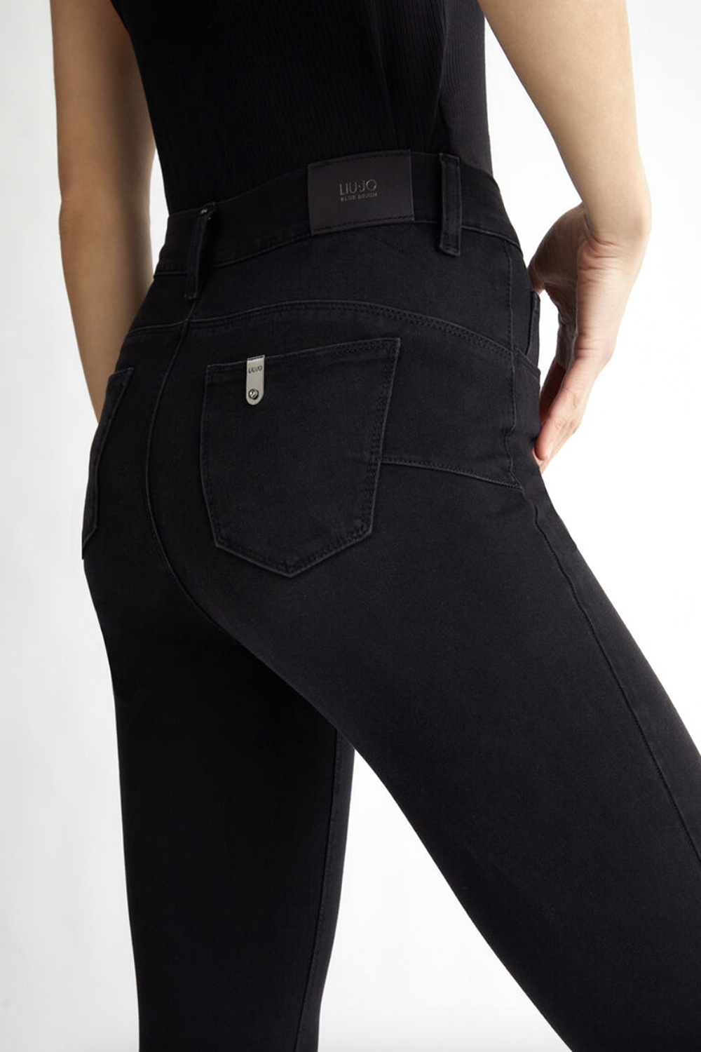 LIU JO Liu Jo stretch jeans denim black Amazing Zwart