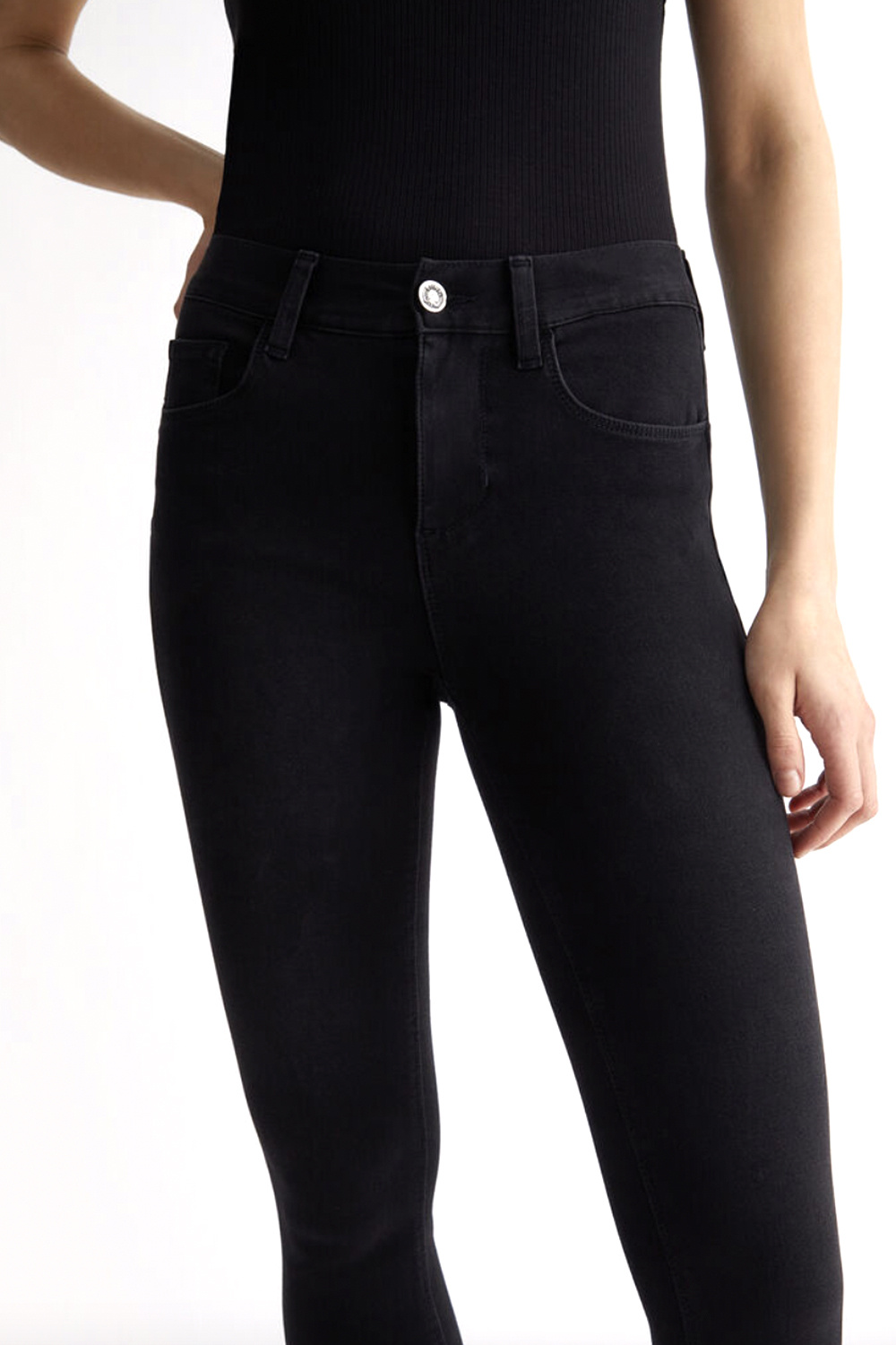 LIU JO Liu Jo stretch jeans denim black Amazing Zwart