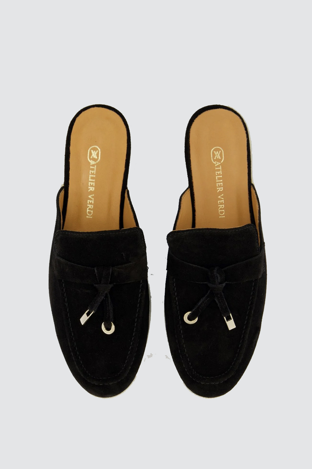 ATELIER VERDI Atelier Verdi Dames Julia loafer Slip on Black / Zwart ( valt een halve maat kleiner uit )