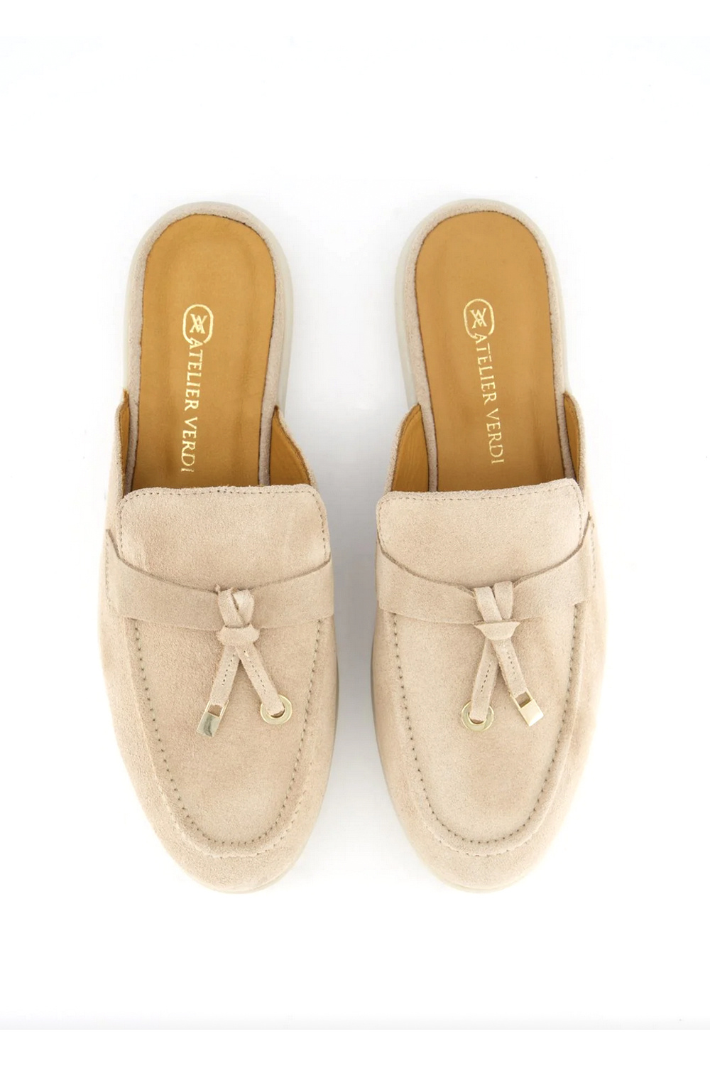 ATELIER VERDI Atelier Verdi Dames Julia loafer Genova / Beige (valt een halve maat kleiner uit)