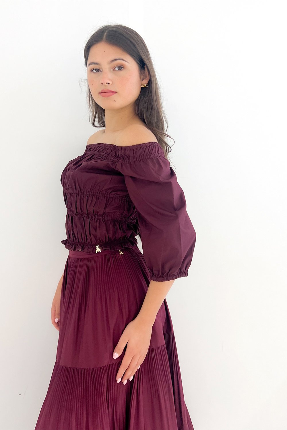 PATRIZIA PEPE Patrizia Pepe lange rok Bordeau Rood