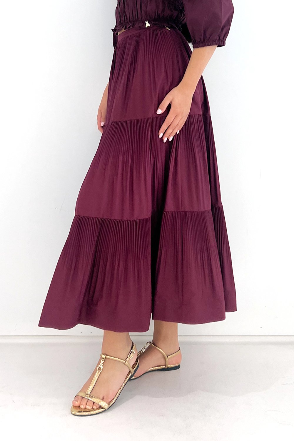 PATRIZIA PEPE Patrizia Pepe lange rok Bordeau Rood