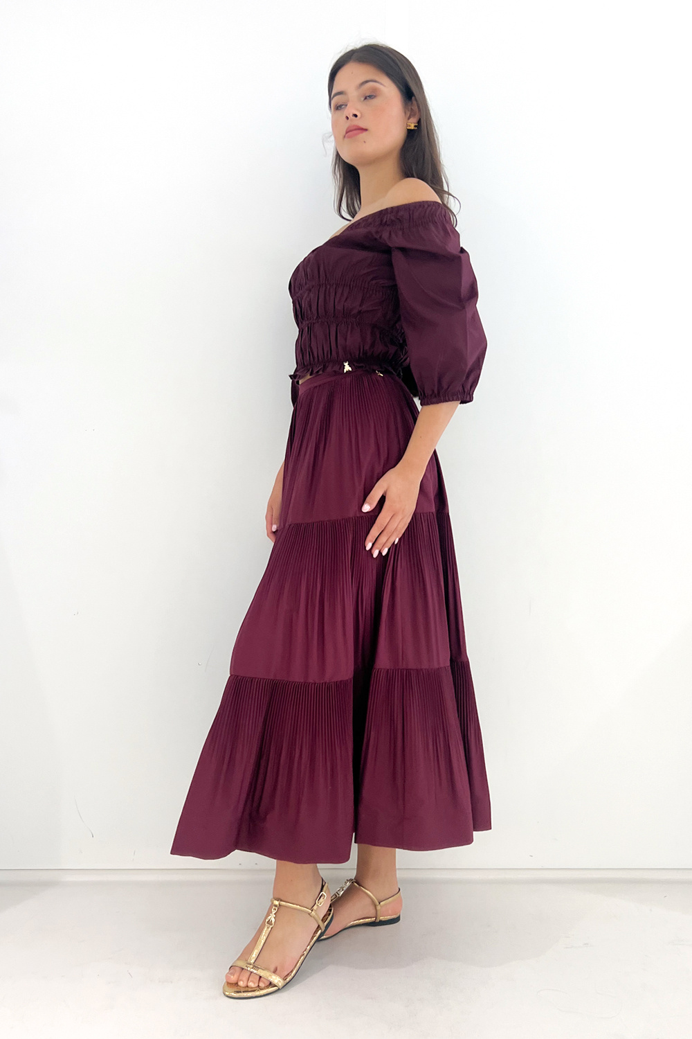 PATRIZIA PEPE Patrizia Pepe lange rok Bordeau Rood