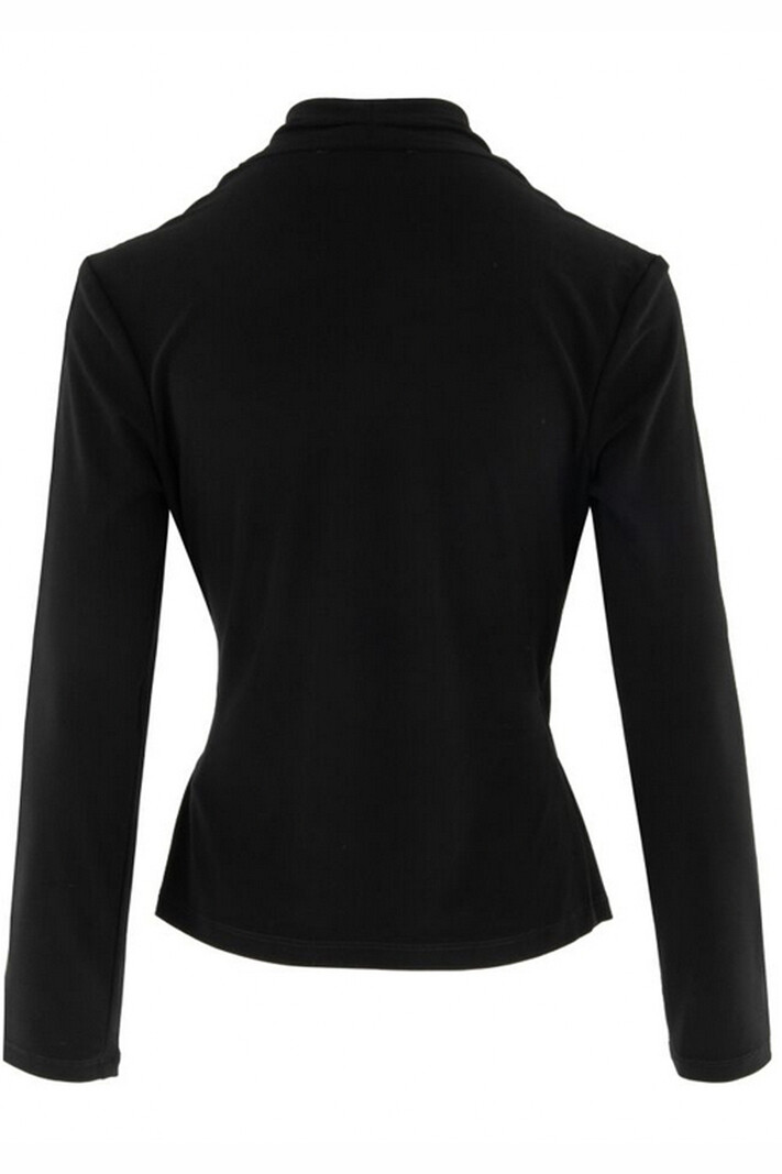 JOSEPH RIBKOFF Joseph Ribkoff V-neck top with gold detail Black