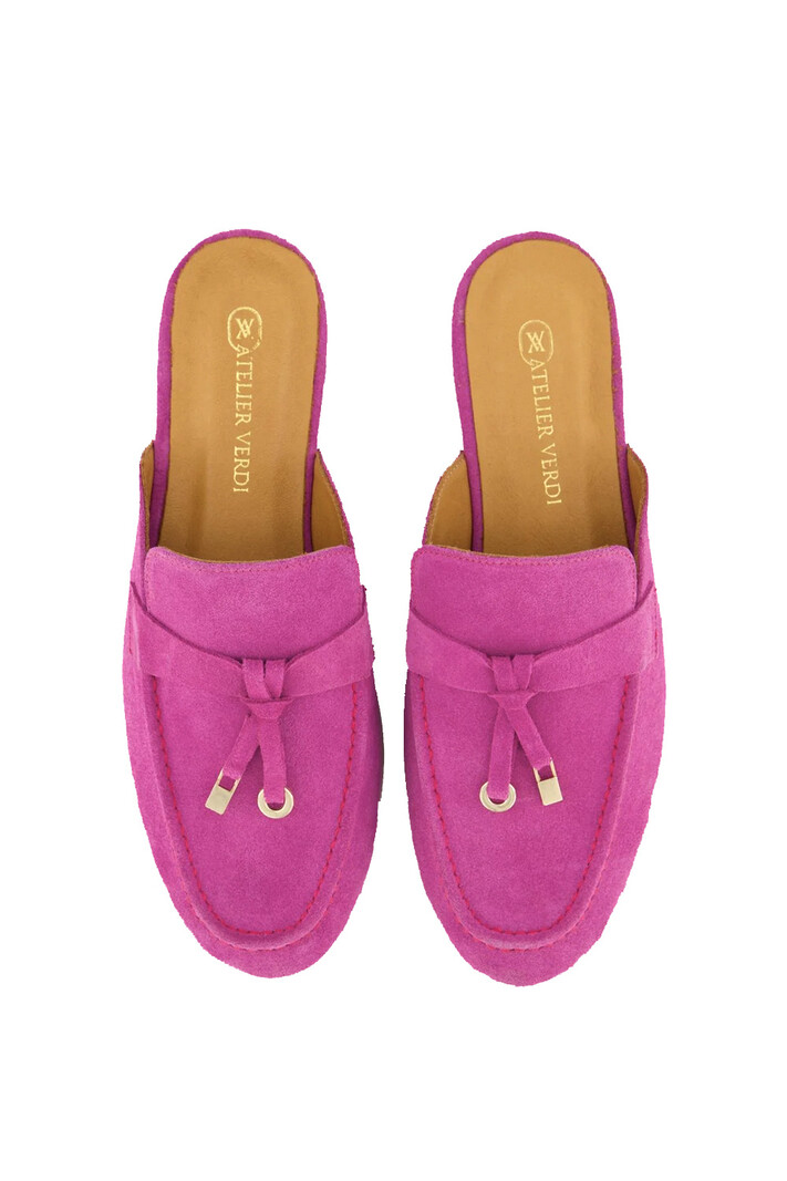 ATELIER VERDI Atelier Verdi Dames Julia Slip On  Fuschia Roze  ( valt een halve maat kleiner uit )