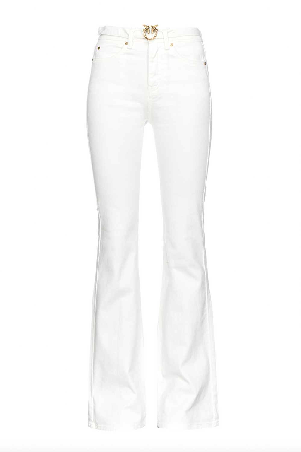 PINKO Pinko jeans including logo belt White