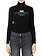 ELISABETTA FRANCHI Elisabetta Franchi turtleneck with white logo with mesh effect Black