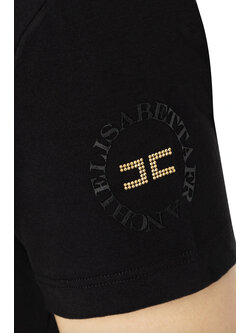ELISABETTA FRANCHI Elisabetta Franchi T-shirt in jersey with embroidered logo Black