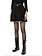 ELISABETTA FRANCHI Elisabetta Franchi flared skirt with white trim and gold logo at waist Black