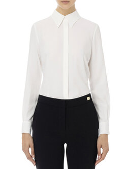 ELISABETTA FRANCHI Elisabetta Franchi blouse in jacquard logo print in same color White
