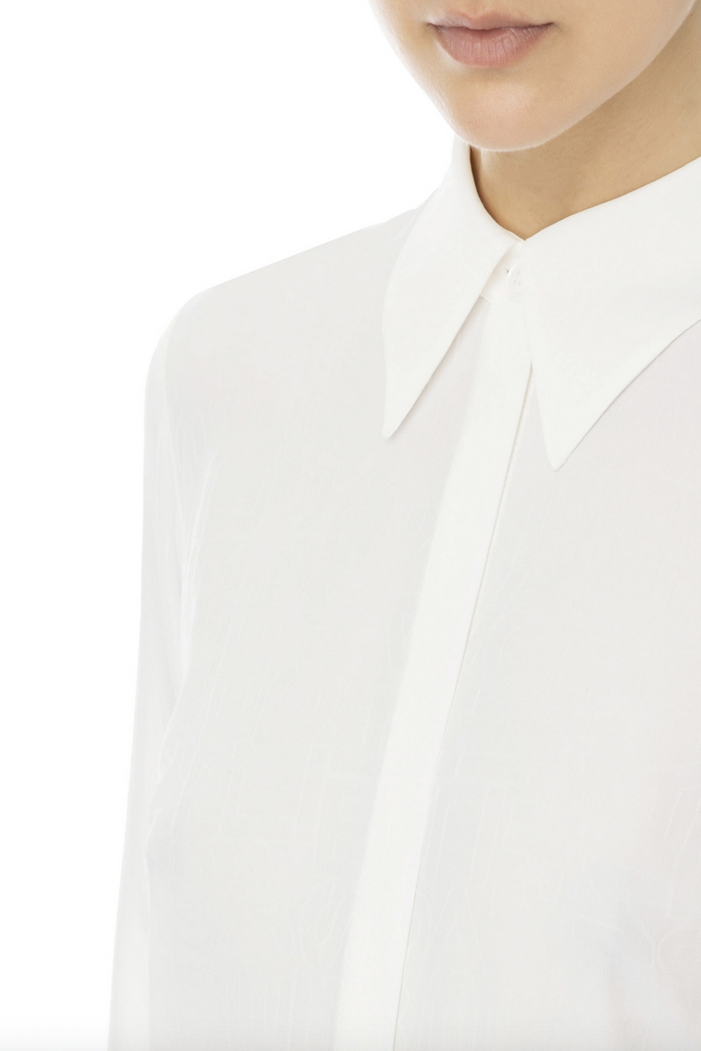 ELISABETTA FRANCHI Elisabetta Franchi blouse in jacquard logo print in same color White