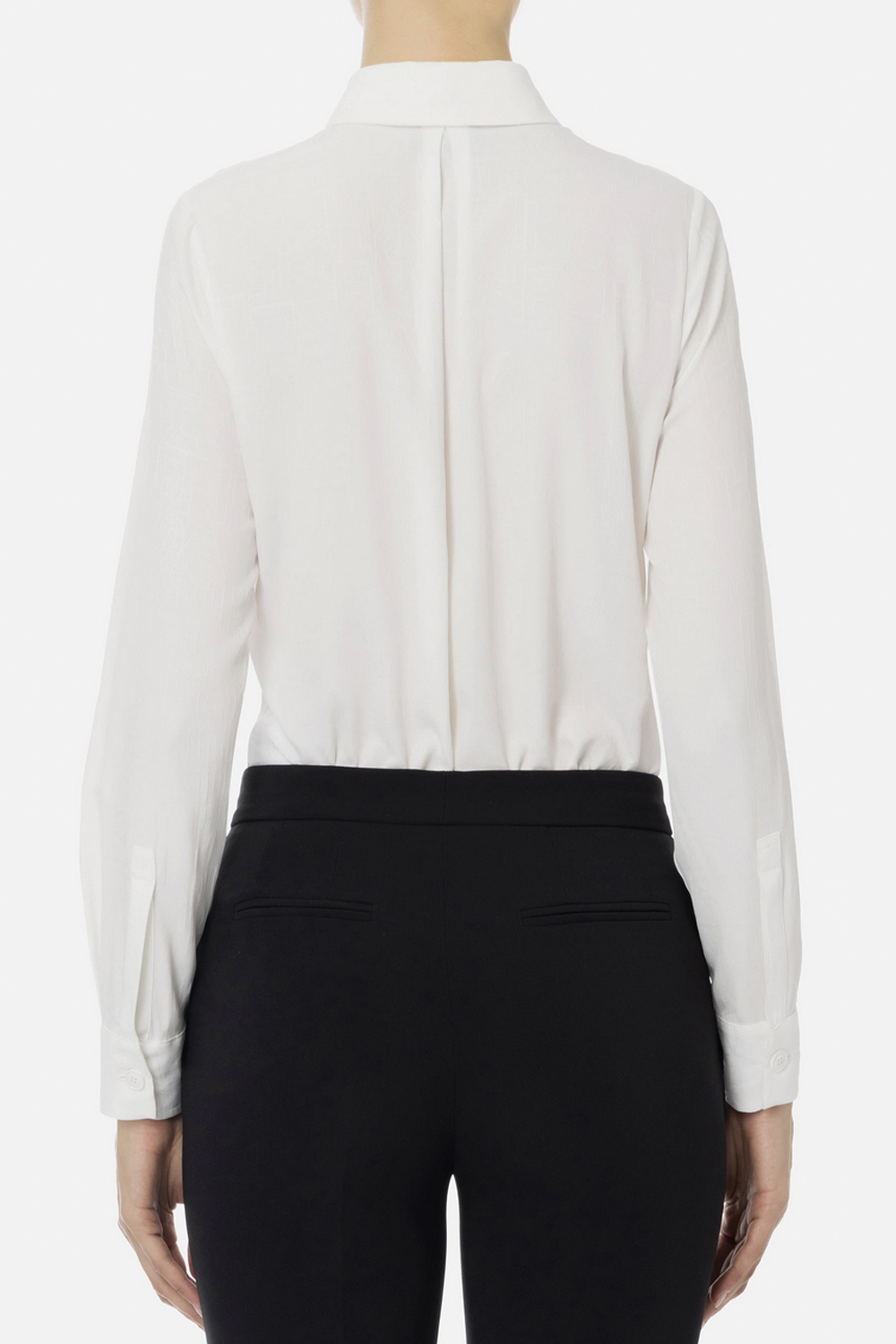 ELISABETTA FRANCHI Elisabetta Franchi blouse in jacquard logo print in same color White