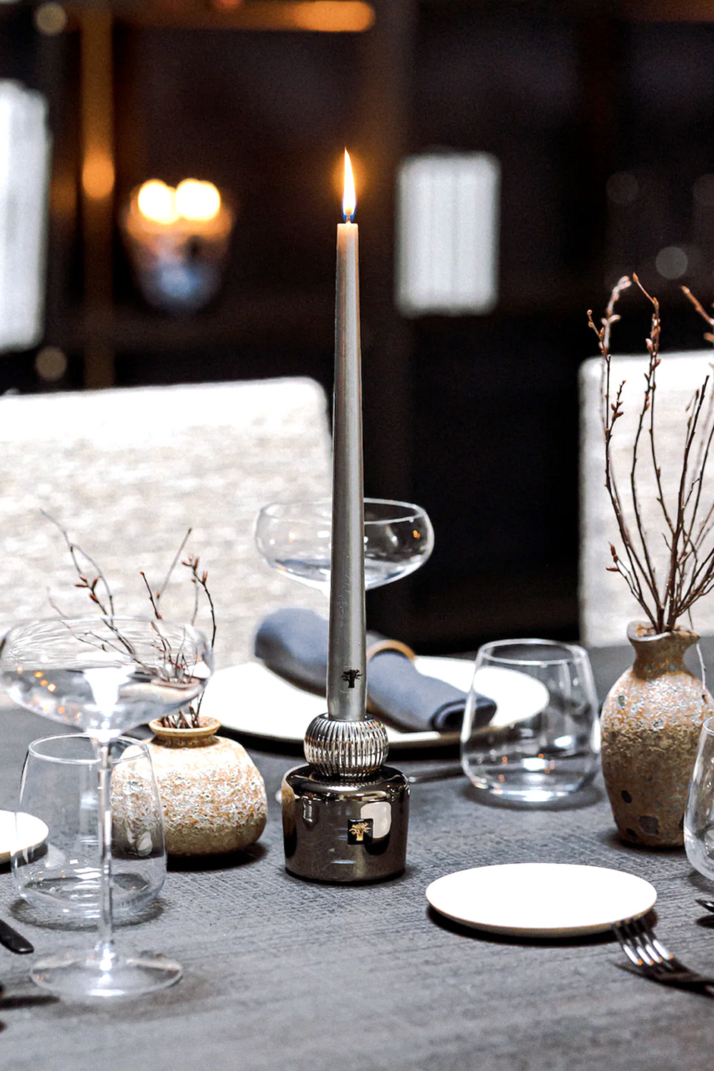 BAOBAB COLLECTION Baobab collection kaarshouders inclusief kaars Twins  Les Exclusives Platinum