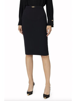 ELISABETTA FRANCHI Elisabetta Franchi midi koker rok Nero Zwart