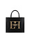 ELISABETTA FRANCHI Elisabetta Franchi medium large bag with gold logo Black