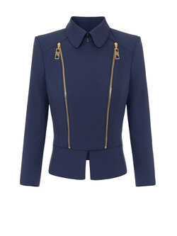ELISABETTA FRANCHI Elisabetta Franchi jacket with peplum and zip Navy / Blue