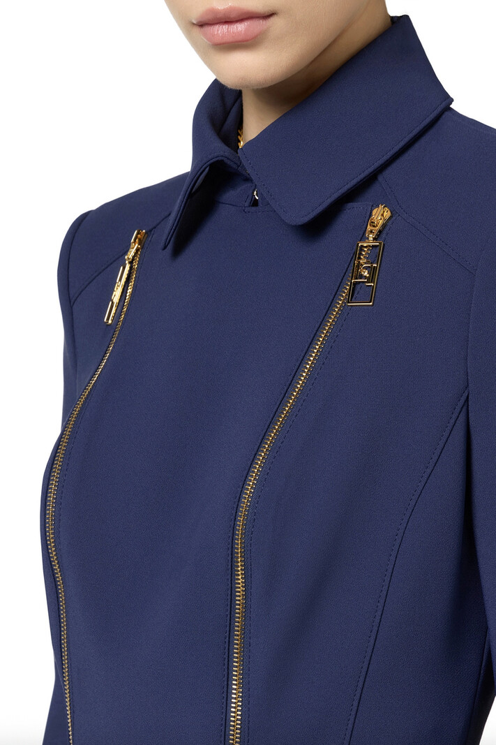 ELISABETTA FRANCHI Elisabetta Franchi jacket with peplum and zip Navy / Blue