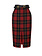 ELISABETTA FRANCHI Elisabetta Franchi wool plaid skirt with belt / belt Red / Black