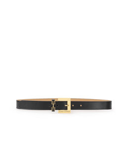ELISABETTA FRANCHI Elisabetta Franchi leather belt with logo Nero / Black