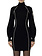 ELISABETTA FRANCHI Elisabetta Franchi knitted dress with white trim and patch with logo Black