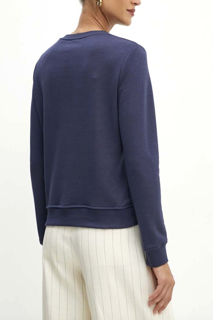 ELISABETTA FRANCHI Elisabetta Franchi sweater with patch logo Blue