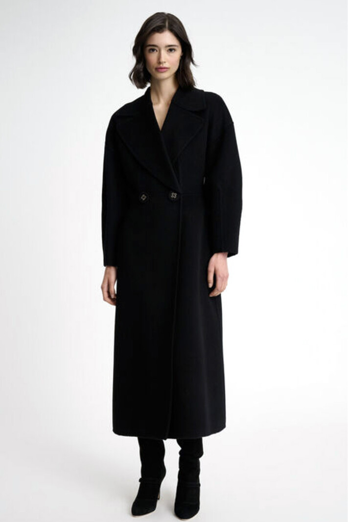 LUISA SPAGNOLI Luisa Spagnoli Lana wool winter coat / Cloak Black